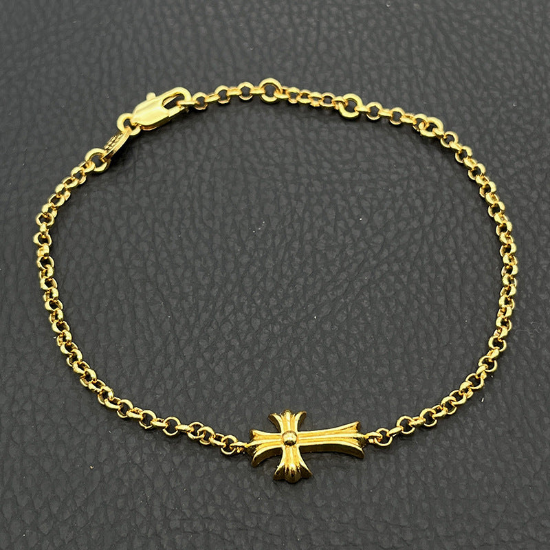 Adjustable cross bracelet